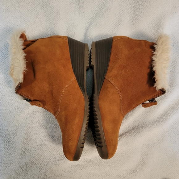 Sporto Chestnut Brown Waterproof Seude Capri Zip Top Ankle Boot - Picture 8 of 11